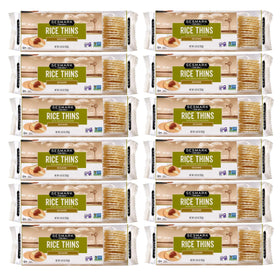 Sesmark gluten free rice thins sesame crackers, crisp snack ideal for on-the-go munching