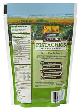 Setton Farms 7oz resealable bag of organic pistachios, convenient for on-the-go snacking