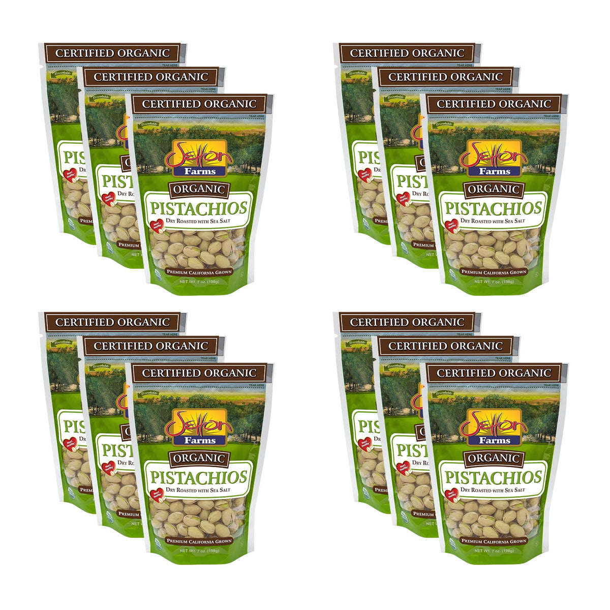 Setton Farms inshell organic pistachios, dry roasted with sea salt, ideal post-workout snack