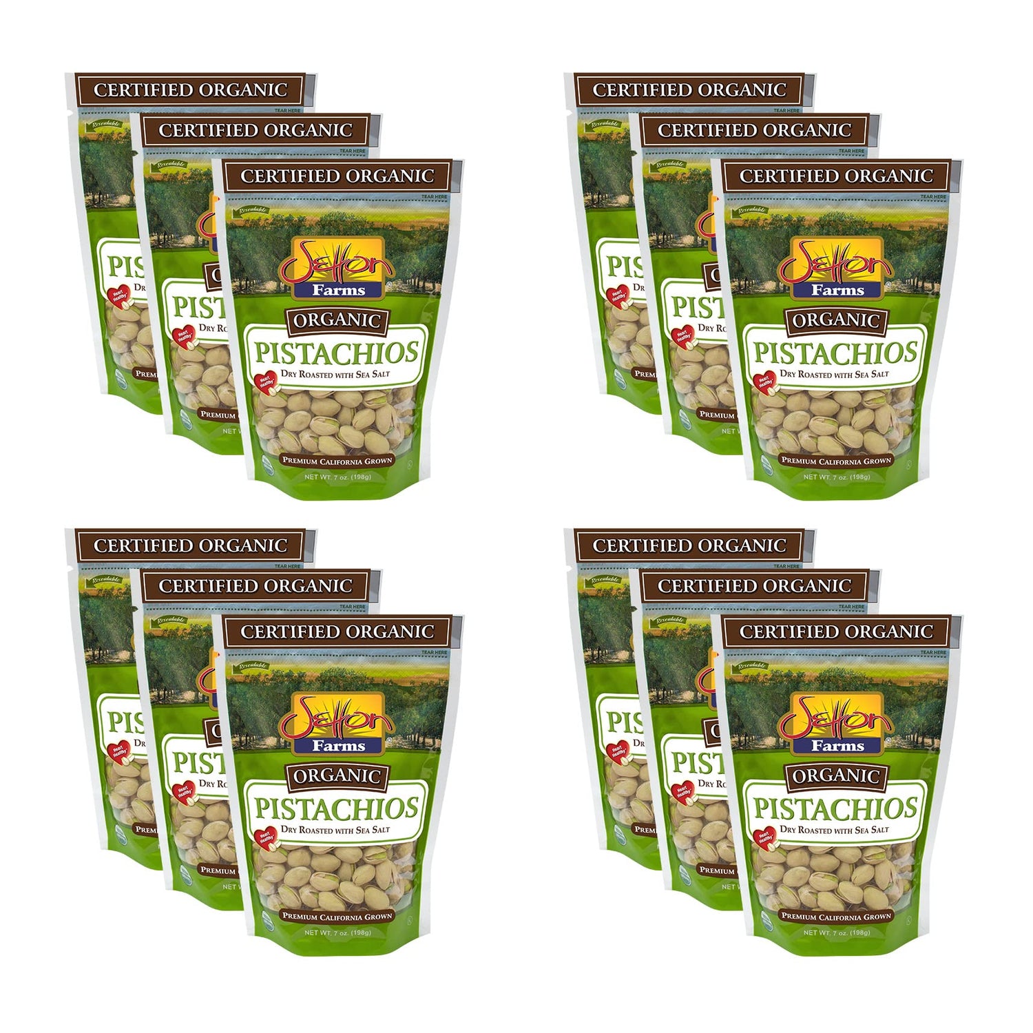 Setton Farms inshell organic pistachios, dry roasted with sea salt, ideal post-workout snack