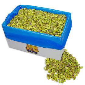 Setton Farms pistachio halves in a bulk 4lb case, ideal for high-volume baking