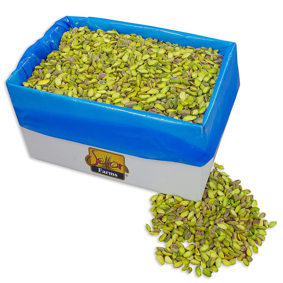 Setton Farms pistachio halves in a bulk 4lb case, ideal for high-volume baking