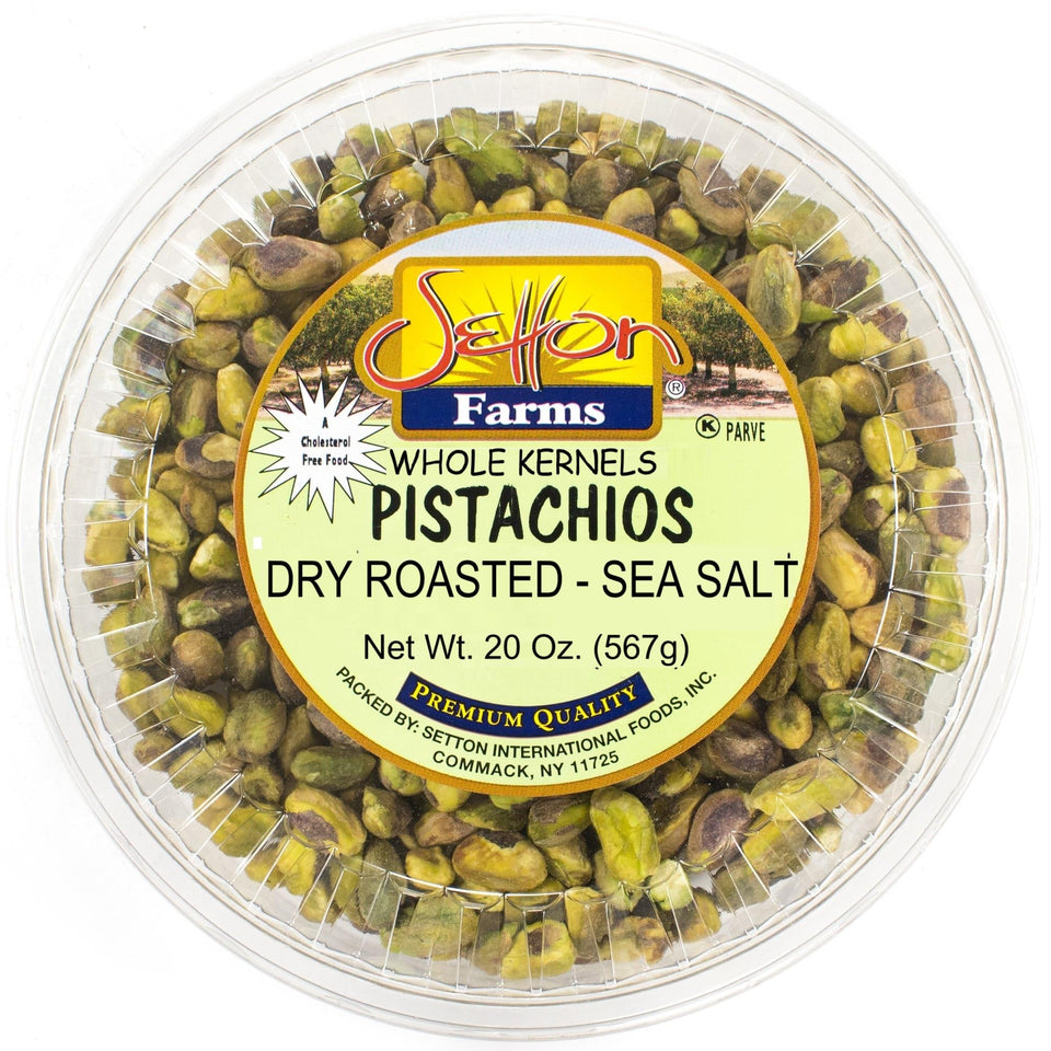 Setton Farms pistachio kernels sea salt roasted in a bowl for a savory snack