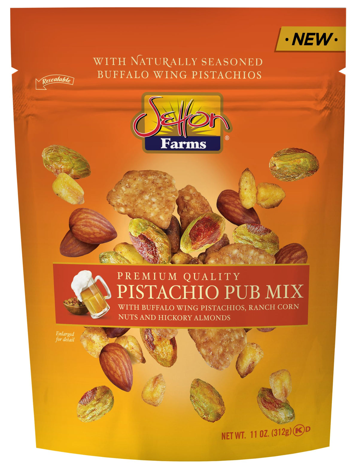 Setton Farms Pistachio Pub Mix buffalo wing pistachios offer bold flavor for snacking