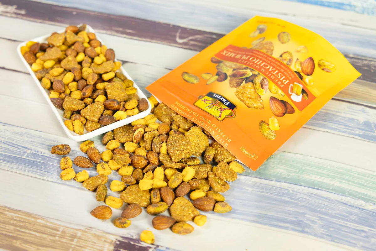 Setton Farms Pub Mix hickory almonds provide heartier bite and protein