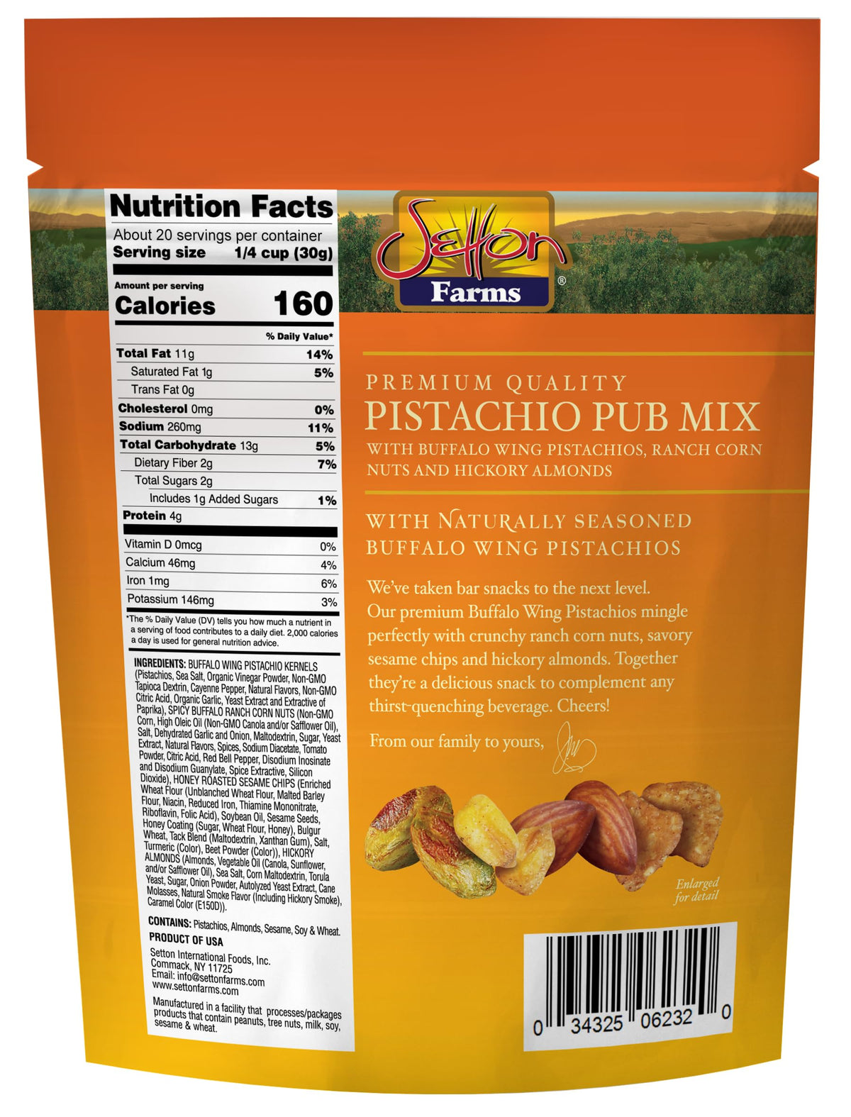 Setton Farms Pub Mix honey roasted sesame chips offer savory-sweet bites.