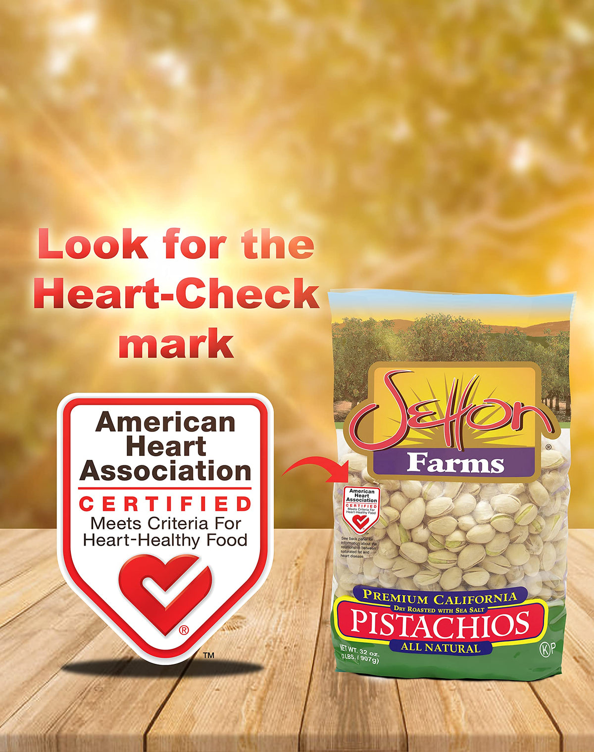 Person holding Setton Farms pistachios for on the go snacking