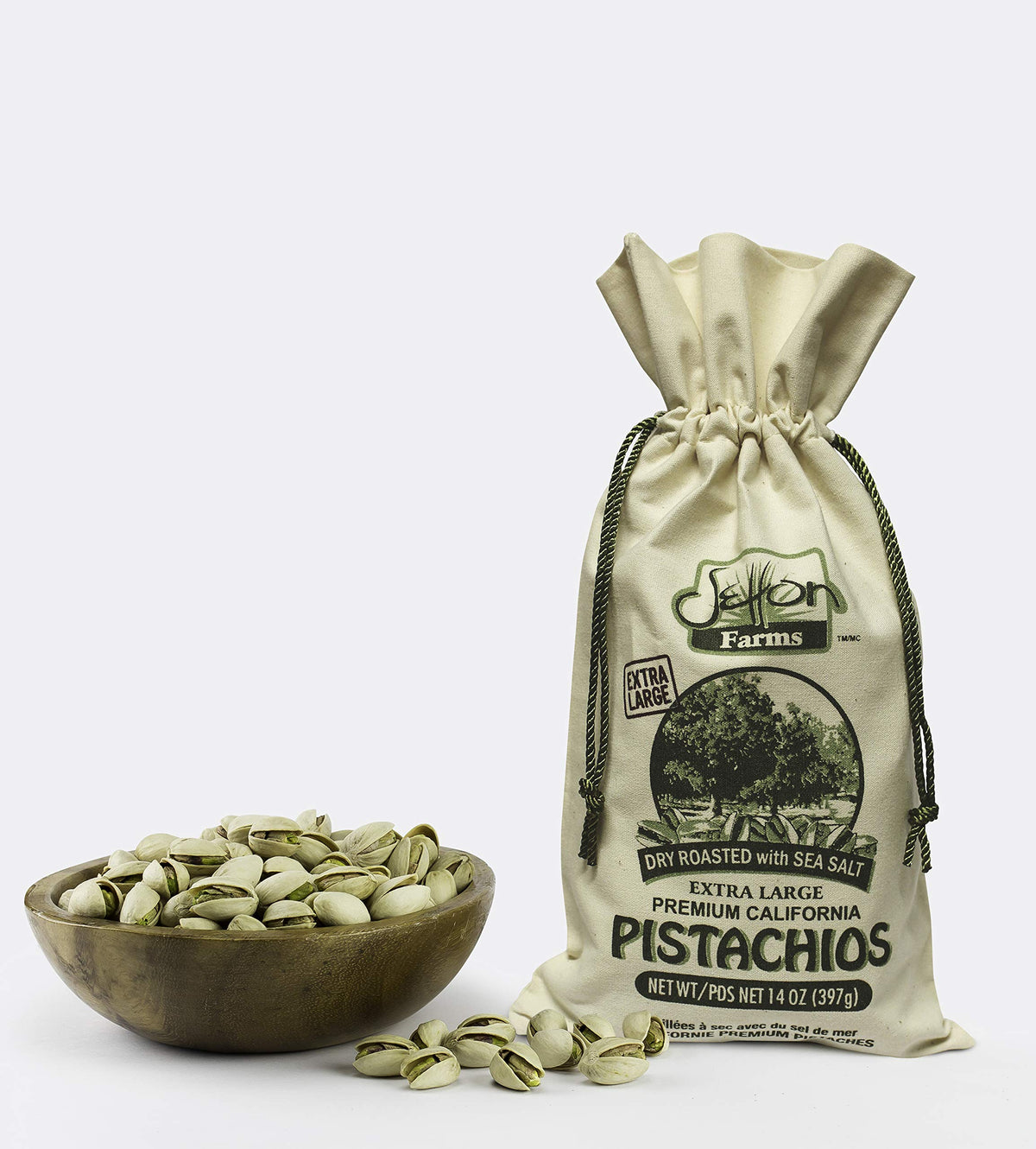 Setton Farms pistachios poured into a bowl, showing crisp texture and flavor.