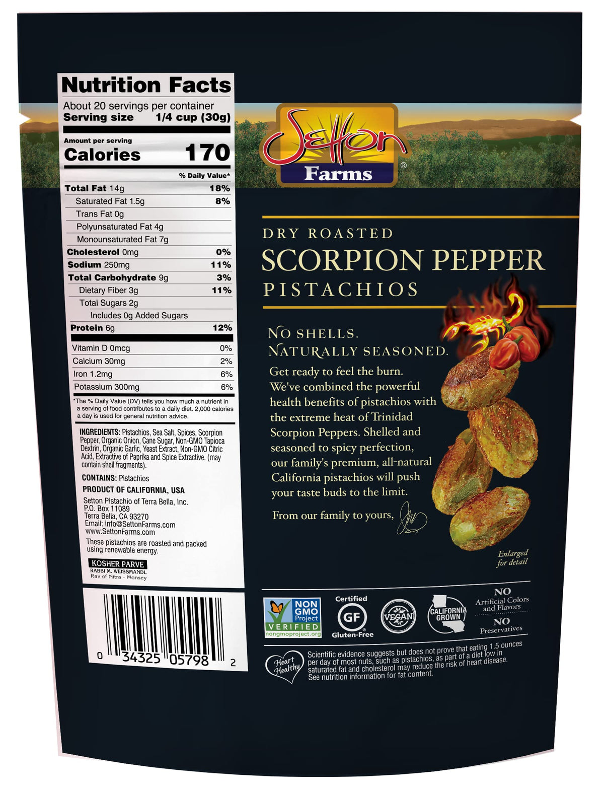 Setton Farms pistachios ready-to-eat snack for workouts or on-the-go.