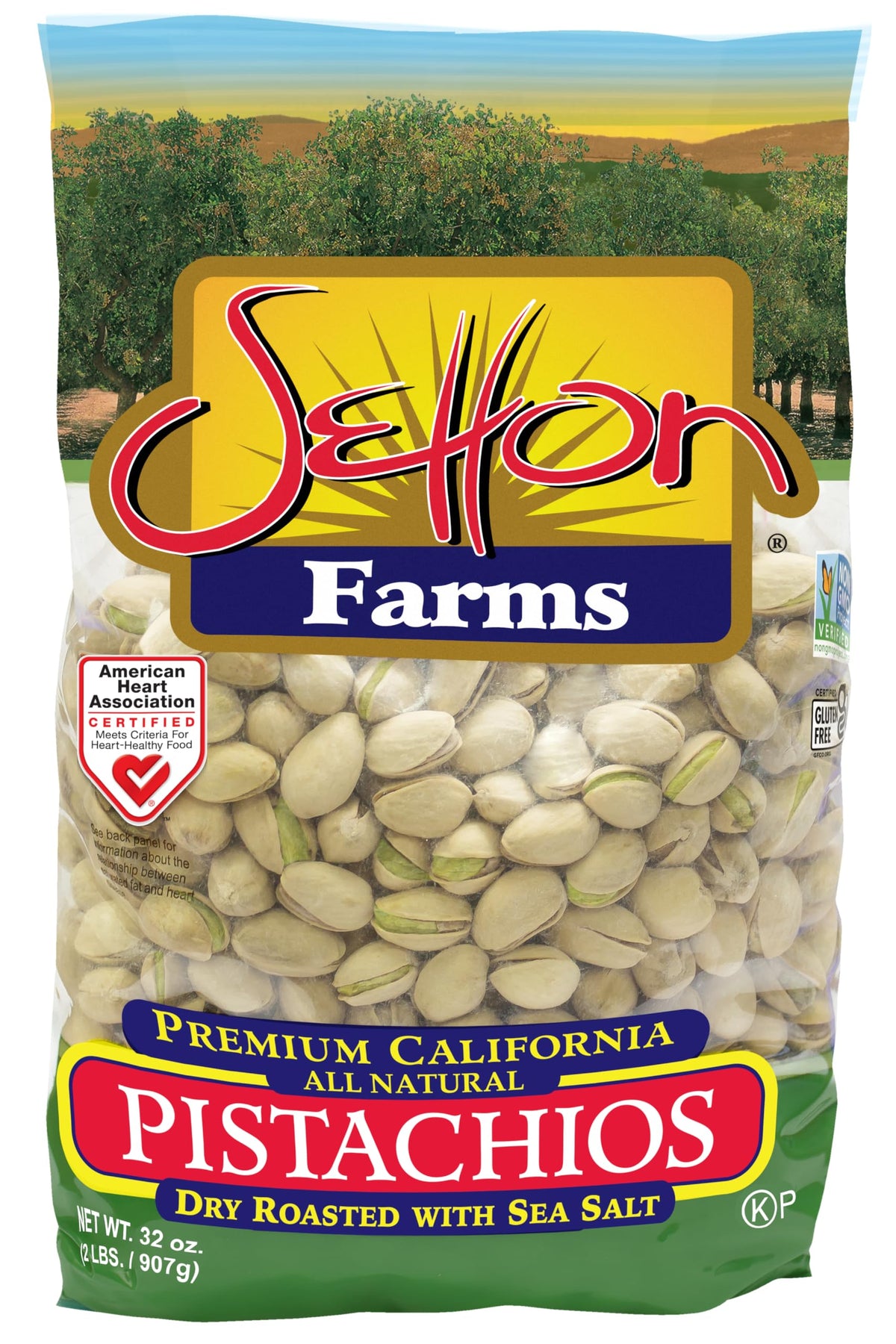 Setton Farms roasted pistachios in a 2lb bag ready to snack