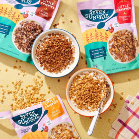 Lunchbox-ready Little Crispies serving idea with yogurt