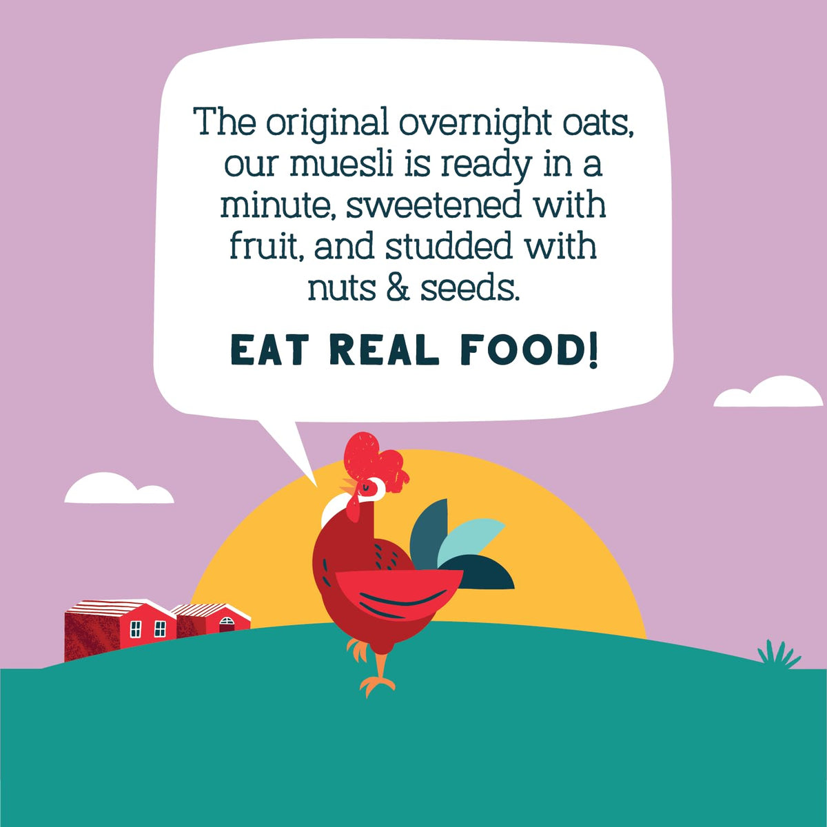 Serving idea: yogurt topped with Seven Sundays Muesli for a complete meal.
