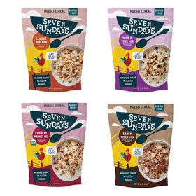 Seven Sundays Muesli Classic Bircher bowl with gluten free oats for a hearty breakfast.