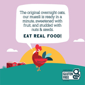 Seven Sundays Muesli serve with milk for a quick, convenient breakfast.