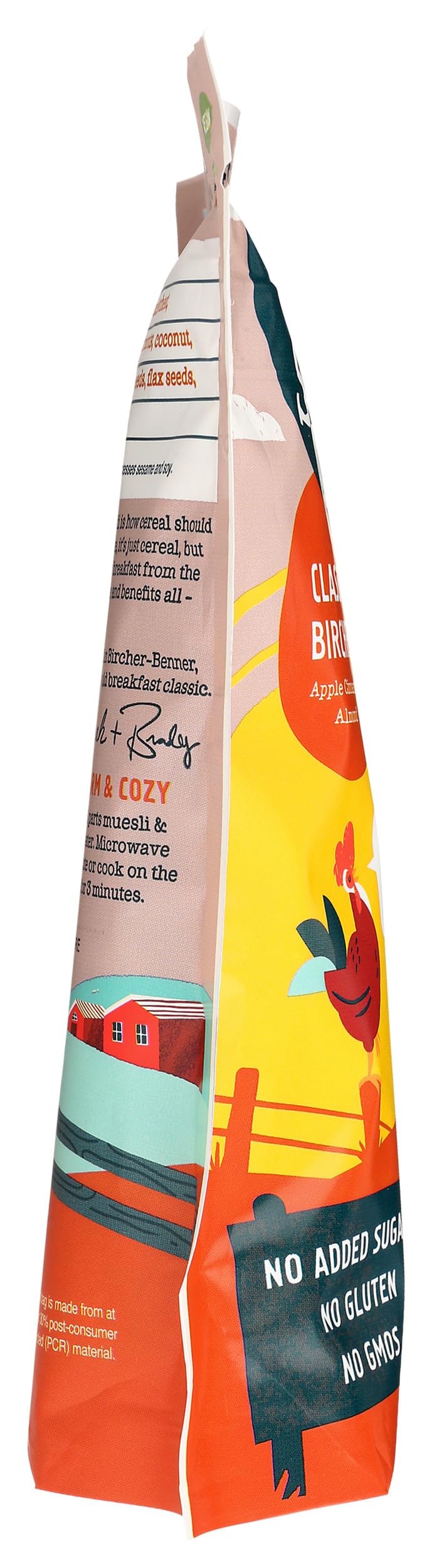 Seven Sundays non-GMO muesli bag highlighting clean ingredients