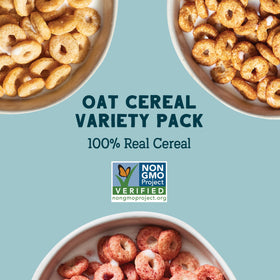 Seven Sundays Oat Protein Cereal ingredient closeup featuring oats and natural sweeteners