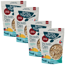 Seven Sundays Protein Oats Maple Almond bowl showing creamy texture and gluten-free protein oats for a satisfying breakfast