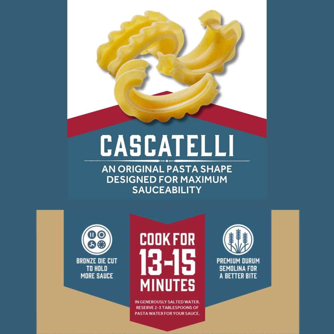 Sfoglini Cascatelli pairs with classic Italian sauces for authentic meals.