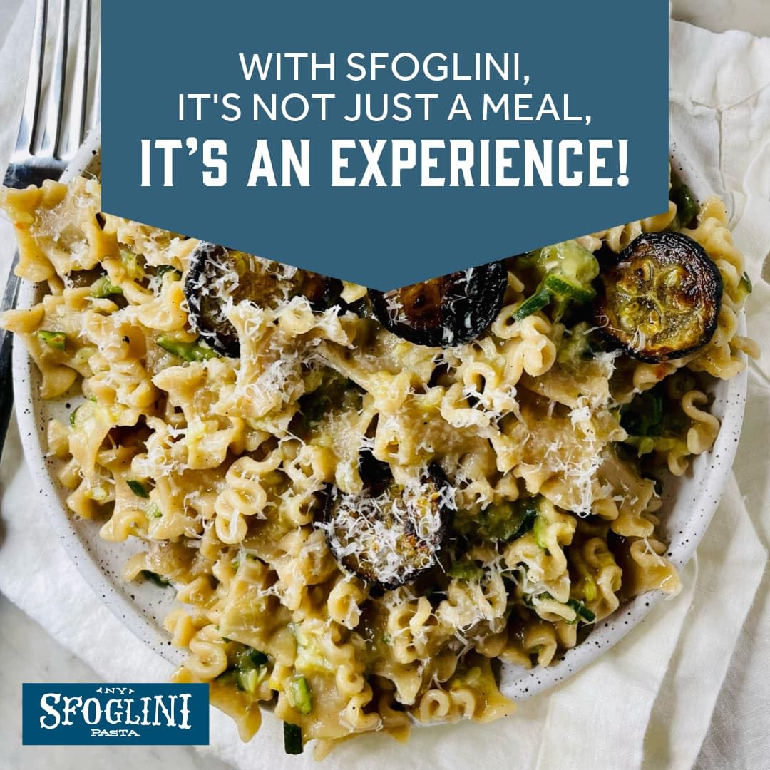 Sfoglini Reginetti in a baked dish, al dente after bake.