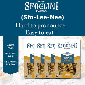 Sfoglini Trumpets Campanelle bronze-cut rough finish enhances sauce cling.