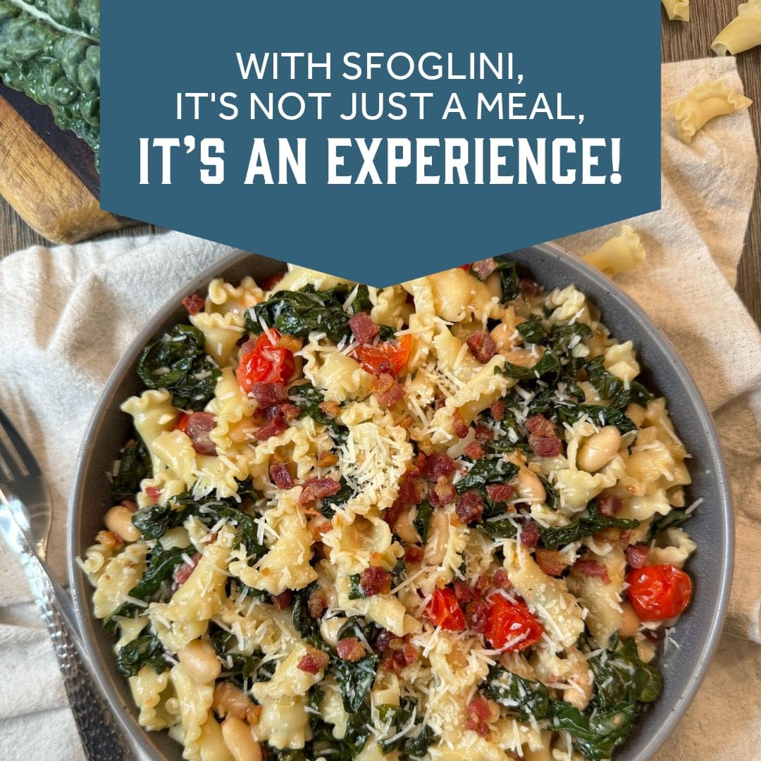 Sfoglini Trumpets Campanelle pesto-ready with vivid texture and bite.