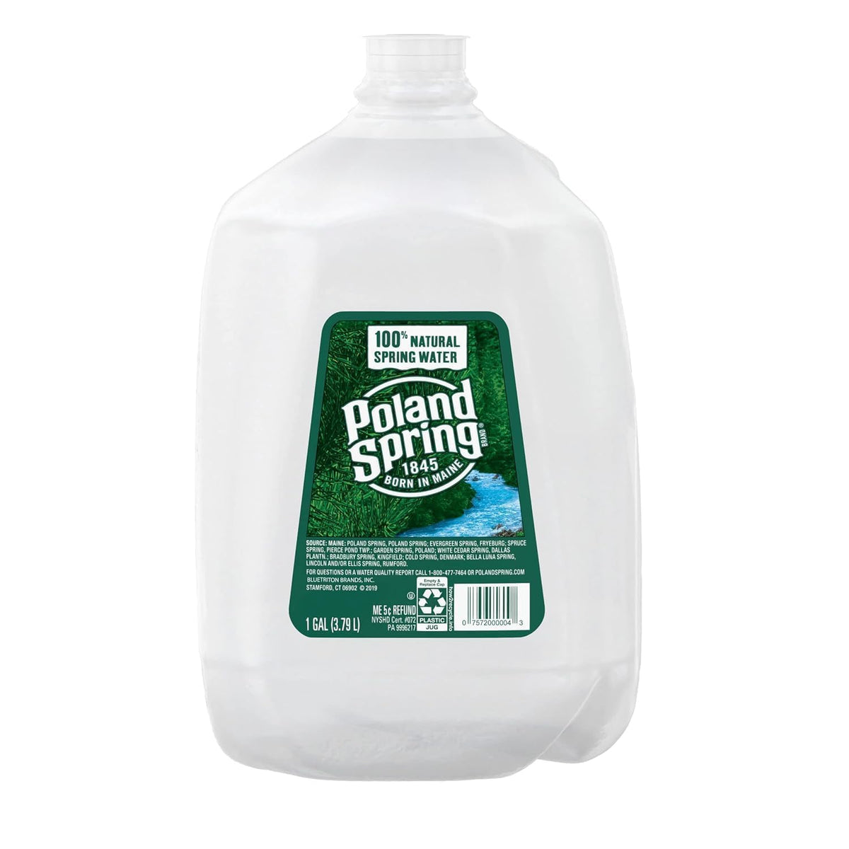 SHAHCO Poland Spring water bottle back view emphasizing 2-pack convenience