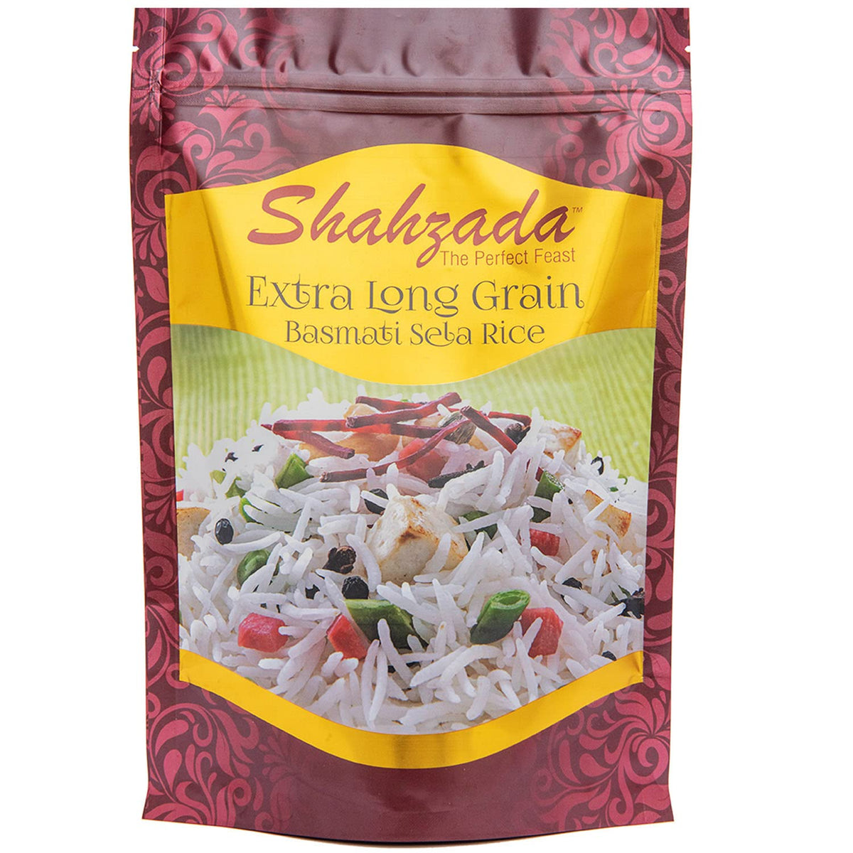 Shahzada Basmati Sela Rice bag front showing premium extra long grain quality