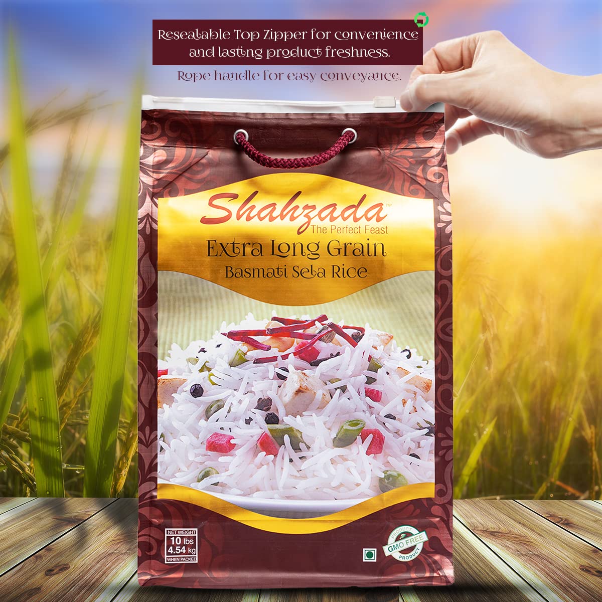 Shahzada Basmati Sela Rice vacuum-packed bag preserving freshness