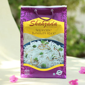 Shahzada Supreme Basmati Rice cooked fluffy grains ideal for quick meals