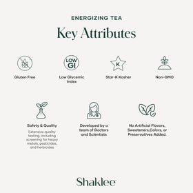 Iced glass featuring Shaklee Energizing Tea refreshing beverage