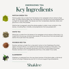 Shaklee Energizing Tea packaging showing convenient single-serve packets