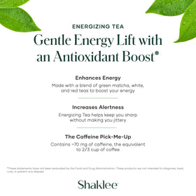 Shaklee Energizing Tea Pomegranate iced drink ready to refresh on hot days.