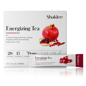 Shaklee Energizing Tea Pomegranate packets for quick on-the-go energy boost.