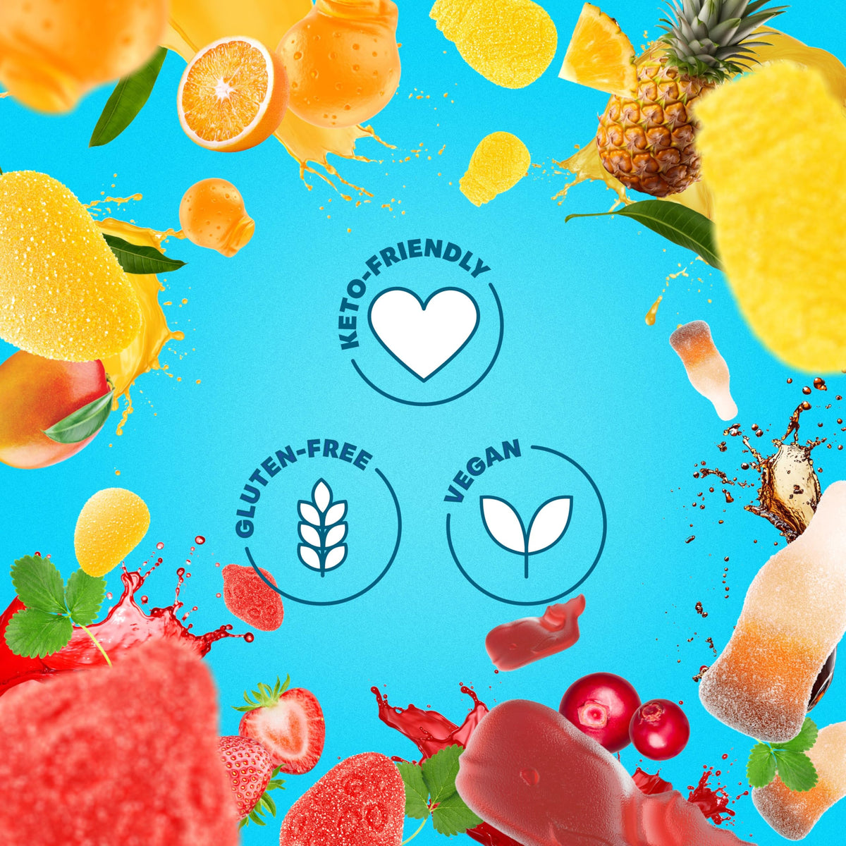 Shameless Snacks Candy Carnival Orange Blossom Bliss gummies boost lunchbox fun