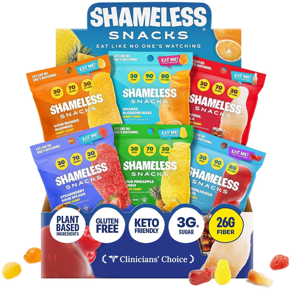 Shameless Snacks Candy Carnival Sour Mango Madness gummies for bold snack moments