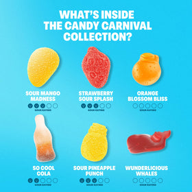 Shameless Snacks Candy Carnival vegan, gluten-free gummies for mindful snacking
