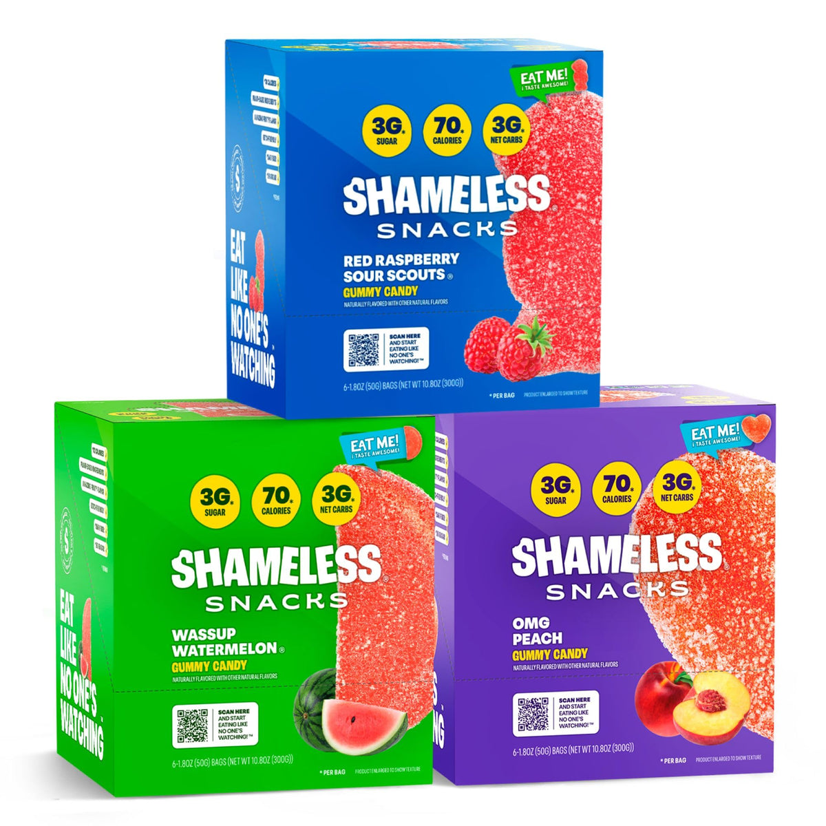 Shameless Snacks fan favorites bundle showing all three flavors for snack variety.