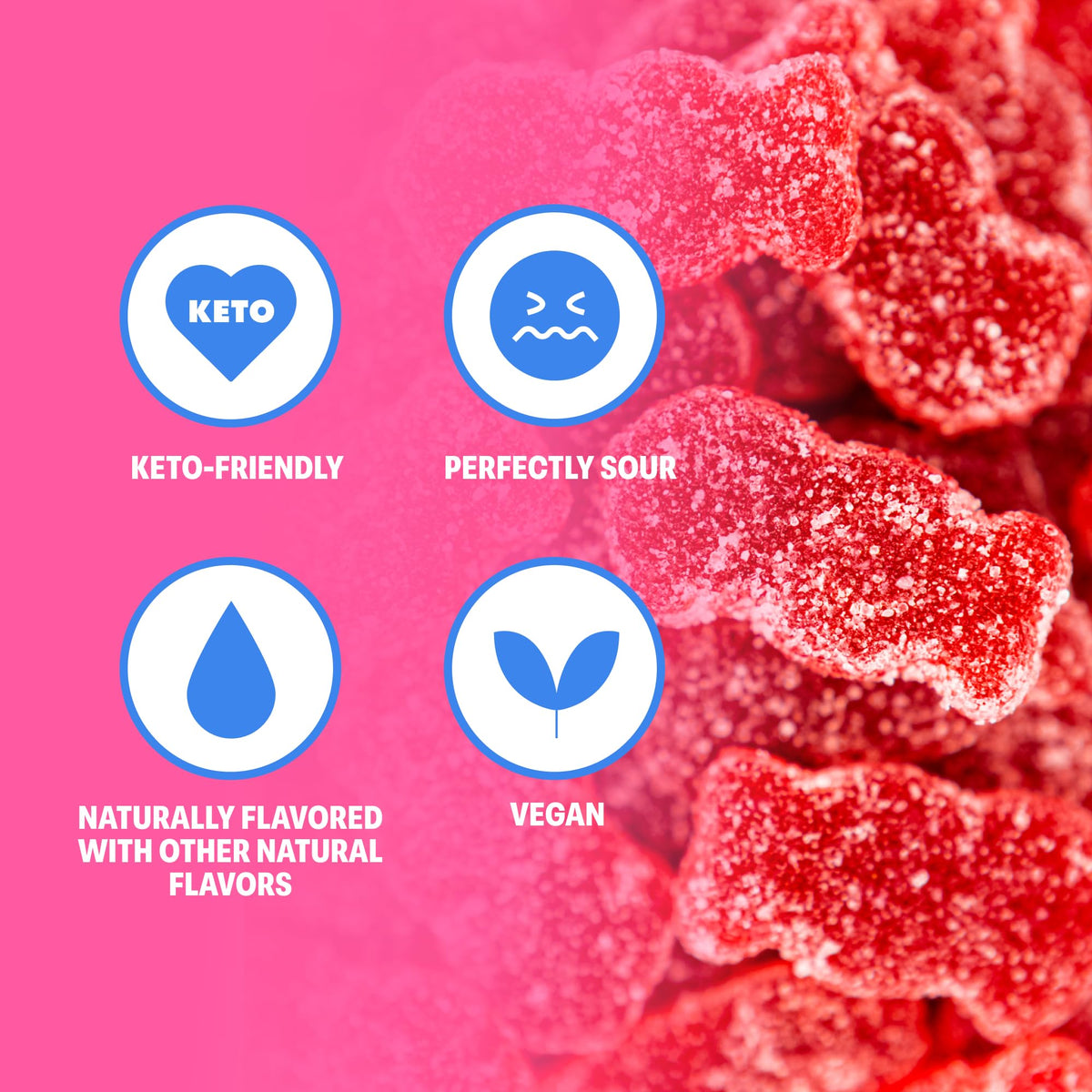 Shameless Snacks Red Raspberry Sour Scouts nutrition panel highlights fiber content.
