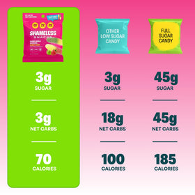 Shameless Snacks Sour Gummy Worms vegan ingredients using plant-based pectin