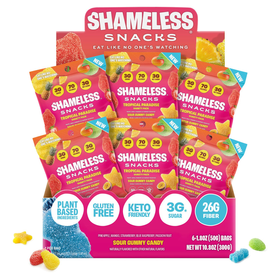 Shameless Tropical Paradise bag on the go for portable snacking