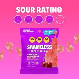 Shameless Sour Cherry Bomb dye-free candy appeals to image-conscious shoppers.