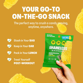 Shameless Sour Pineapple Punch bulk pack ready for sharing at parties and trips.