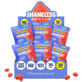 Shameless Strawberry Sour Splash gummies in bag show bold flavor for on-the-go snacking