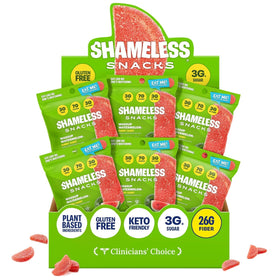 Shameless Wassup Watermelon gummy bag for quick, low-sugar snacking.