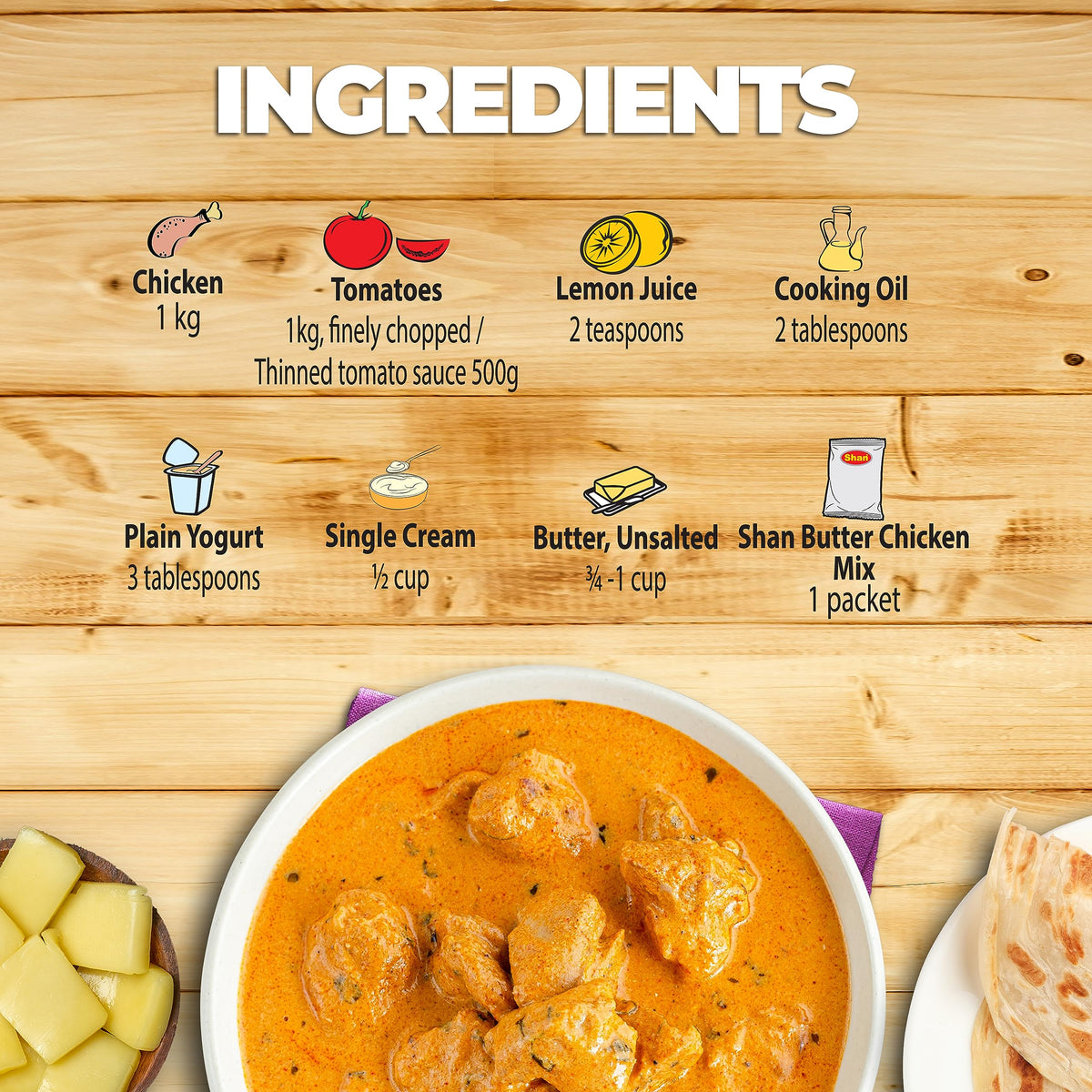 Shan Butter Chicken marinated meat in minutes flavor infusion