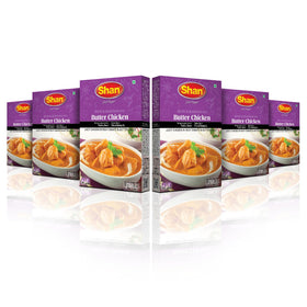 Shan Butter Chicken mix front box, convenient seasoning for quick weeknight meals