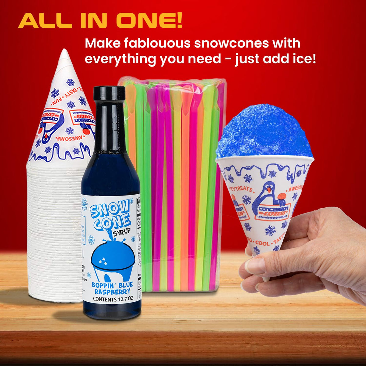 Shave Ice Syrups cherry 12-7oz bottle adds classic flavor to shaved ice.