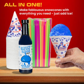 Shave Ice Syrups cherry 12-7oz bottle adds classic flavor to shaved ice.