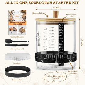 SheeChung 50oz starter jar wide-mouth for simple feeding and stirring