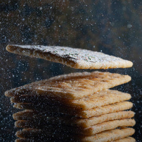 Sherman's Tennessee Hot Crackers with dipping plate, great for dips and parties